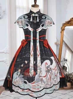 Mythical Animals Fight Series OP Chinese Style Retro Classic Lolita Dress Set -NAUS Lolita Shop 4 500x672 499