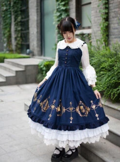 Alice In Wonderland Series JSK Classic Lolita Sling Dress -NAUS Lolita Shop 4 500x672 513