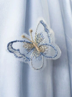 Iris Flower Series OP Butterfly Sleeve Embroidery Blue Classic Lolita Short Sleeve Dress -NAUS Lolita Shop 4 500x672 556