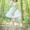 Mint Green Short Sleeve Bowknot Classic Lolita Dress