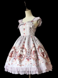 Cinderella Series Printing Classic Lolita Sling Dress -NAUS Lolita Shop 4 500x672 563