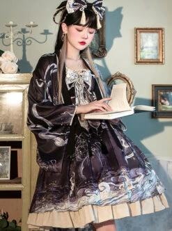 Romantic Dream In Garden Series Retro Chinese Style Printing Classic Lolita Dress -NAUS Lolita Shop 4 500x672 569