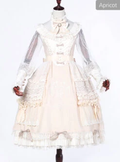 Classical Puppets Bear Series Embroidery OP Classic Lolita Long Sleeve Dress -NAUS Lolita Shop 4 500x672 572