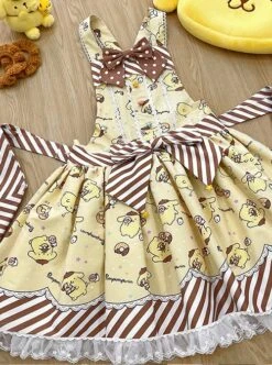 Star Gummy Series Cute Cartoon Sanrio Animal Stripe Print Bowknot Soft Girl Sweet Lolita Suspender Dress Crossbody Bag Socks Set -NAUS Lolita Shop 4 500x672 58