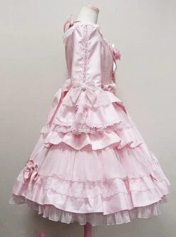 Long Sleeve Bow Lace Ruffles Classic Lolita Dress -NAUS Lolita Shop 4 500x672 598