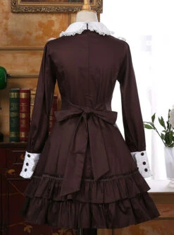 Retro Bowknot Long Sleeves Ruffles Classic Lolita Dress -NAUS Lolita Shop 4 500x672 608
