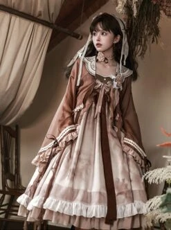 Ask Tea Series Chinese Style Embroidery Long-Sleeved Coat Detachable Brooch Classic Lolita Sleeveless Dress Set -NAUS Lolita Shop 4 500x672 612