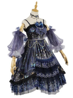 Death Butterfly Music Chapter Series JSK Gorgeous Gothic Lolita Sling Dress Set -NAUS Lolita Shop 4 500x672 616
