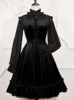 Retro Fairy Tale Style Gothic Lolita Sleeveless Dress -NAUS Lolita Shop 4 500x672 620