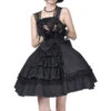 Dream Alice Cute Rabbit Black Gothic Lolita Sling Dress