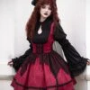 Court Style Retro Fishbone Breast Support Three-Dimensional Jacquard Long Sleeve Gothic Lolita Dress