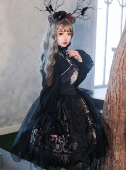 Divine Salvation Series Retro Gothic Lolita Sling Dress -NAUS Lolita Shop 4 500x672 662