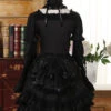 Black Long Sleeves Lace Gothic Lolita Dress