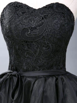 Black Lace Strapless Evening Dress -NAUS Lolita Shop 4 500x672 716