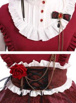 Dark Gold Hymn Series OP Gothic Lolita Long Sleeve Dress Set -NAUS Lolita Shop 4 500x672 742