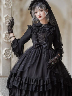 Rose Maiden Series JSK Pure Color Classic Lolita Sling Dress -NAUS Lolita Shop 4 500x672 80