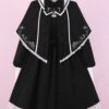 Late Autumn Chapel Retro Gothic Lolita Long Sleeves Dress And Shawl