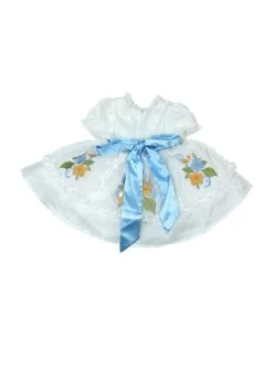 Gardenia Series White Simple Print Summer Cute Puff Sleeve Sweet Lolita Kids Short Sleeve Dress -NAUS Lolita Shop 5 500x672 1180