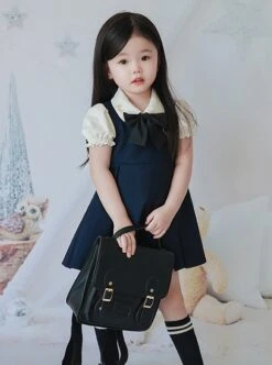 College Style Simple All-Match Sleeveless Dress Lapel Long-Sleeved Coat School Lolita Kids Suit -NAUS Lolita Shop 5 500x672 1190