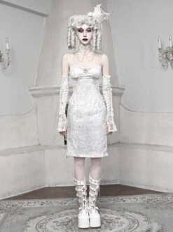 White Embossed Thorn Jacquard Sexy Hollow Stitching Lace-Up Slim Simple Gothic Sleeveless Dress 11 White Embossed Thorn Jacquard Sexy Hollow Stitching Lace-Up Slim Simple Gothic Sleeveless Dress -NAUS Lolita Shop 5 500x672 1289