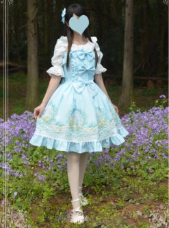 Magic Tea Party Wind's Child Series Bowknot Lolita Sling Dress -NAUS Lolita Shop 5 500x672 265