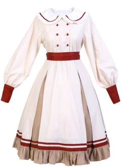 The Distant Letter Series Lapel Elegant Classic Lolita Autumn Winter Long Sleeve Dress -NAUS Lolita Shop 5 500x672 289
