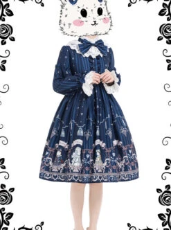 Magic Tea Party Rose Knight Series Classic Lolita Long Sleeve Dress -NAUS Lolita Shop 5 500x672 294