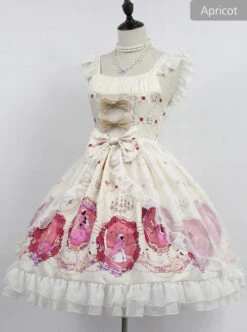 Beauty And Beast Series Printing Classic Lolita Sling Dress -NAUS Lolita Shop 5 500x672 299