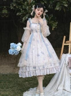 Chinese Style Elegant Floral Printing Retro Playful Summer Classic Lolita Sleeveless Dress -NAUS Lolita Shop 5 500x672 311