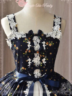 Magic Tea Party Owls And Rabbits Series Classic Lolita Sling Dress -NAUS Lolita Shop 5 500x672 313