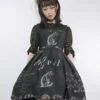 Schrodinger's Cat Series Printing High Waist Classic Lolita Sling Dress