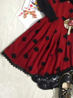 Red Queen Series Retro Fairy Tales Style Woolen Embroidered Classic Lolita Vest Dress -NAUS Lolita Shop 5 500x672 414
