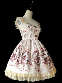 Cinderella Series Printing Classic Lolita Sling Dress -NAUS Lolita Shop 5 500x672 501
