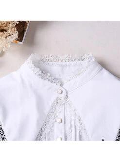 Unknown Poem Series Cross Embroidery Gothic Lolita Black Long Sleeve Dress -NAUS Lolita Shop 5 500x672 568