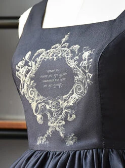 Retro Gothic Human-bone Lolita Sleeveless Dress -NAUS Lolita Shop 5 500x672 635