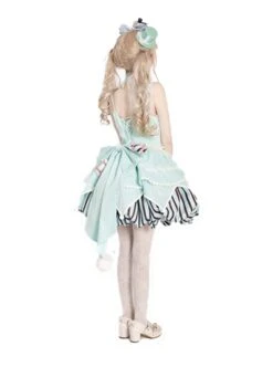 Sweetheart Gummies Series Limited Edition Candy Mint Chocolate Stripe Lace Bowknot Flower Bud Sweet Lolita Sling Dress -NAUS Lolita Shop 5 500x672 721