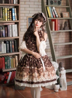 The Cookie Festival Series Little Bear Sweet Lolita Sleeveless Dress