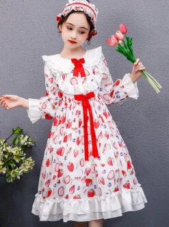 Strawberry Blueberry Printing Children Sweet Lolita Long Sleeve Dress -NAUS Lolita Shop 6 500x672 1025