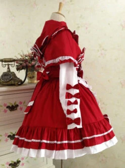Red And White Lace Bowknot Sweet Lolita Dress Set -NAUS Lolita Shop 6 500x672 1041