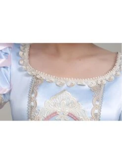 Light BluePuff Long Sleeve Delicate Lace Hem Dreamy Gorgeous Royal Court Retro Prom Lolita Dress -NAUS Lolita Shop 6 500x672 178