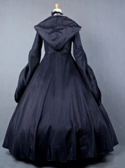 Palace Style Retro Gothic Lolita Prom Hooded Long Dress -NAUS Lolita Shop 6 500x672 183