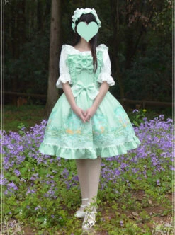 Magic Tea Party Wind's Child Series Bowknot Lolita Sling Dress -NAUS Lolita Shop 6 500x672 211