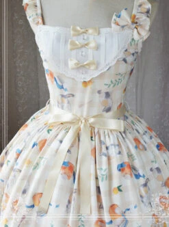 Magic Tea Party Kitty And Orange Sauce Series Classic Lolita Sling Dress Version 2 -NAUS Lolita Shop 6 500x672 212