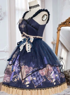 Immortal Bottle Series JSK Retro Printing Classic Lolita Sling Dress -NAUS Lolita Shop 6 500x672 216