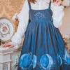 Lunar Eclipse Series Classic Lolita Dark Blue Sling Dress