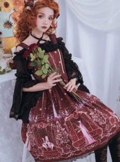 Astrology College Series PrintingJSK Classic Lolita Sling Dress -NAUS Lolita Shop 6 500x672 250