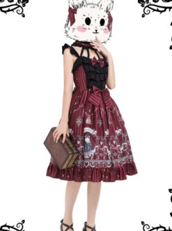 Magic Tea Party Rose Knight Series Classic Lolita Sling Dress -NAUS Lolita Shop 6 500x672 261