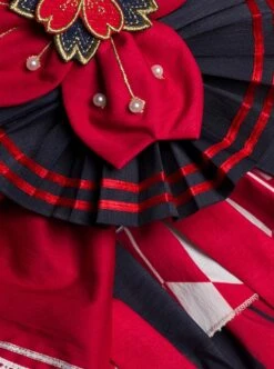 Japanese Style Classic Lolita Oiran Tea Party Flower Wedding Cherry Blossoms Dress JSK Head Jewelry Shirt Hairband Side Clip Set -NAUS Lolita Shop 6 500x672 27