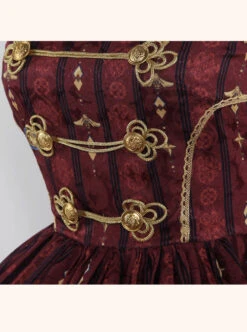 Fog-moon And Crown Series Court Style Elegance Classic Lolita JSK Bowknot Sling Dress -NAUS Lolita Shop 6 500x672 305