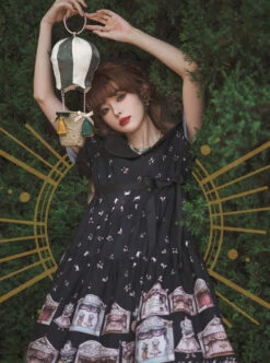 Box Theater Series OP Classical Embroidery A-line Hem Classic Lolita Short Sleeve Dress -NAUS Lolita Shop 6 500x672 348